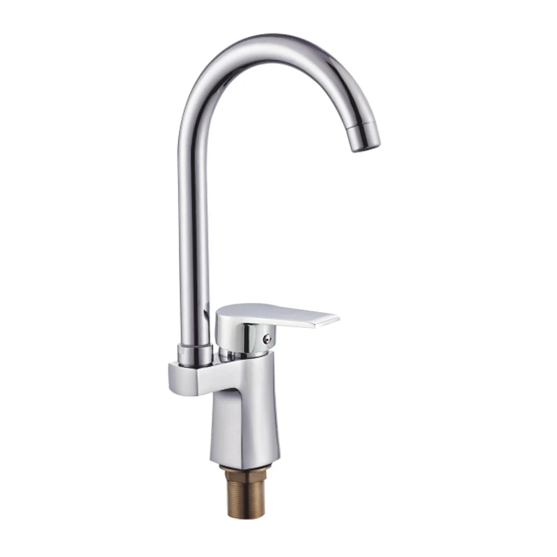 Tisch-Einhebelmischer in hellem Chrom