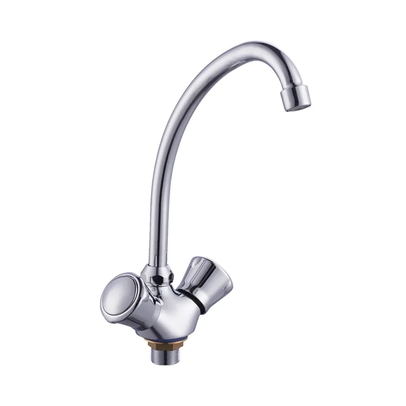 Verchromte moderne Long Neck Küchenarmatur