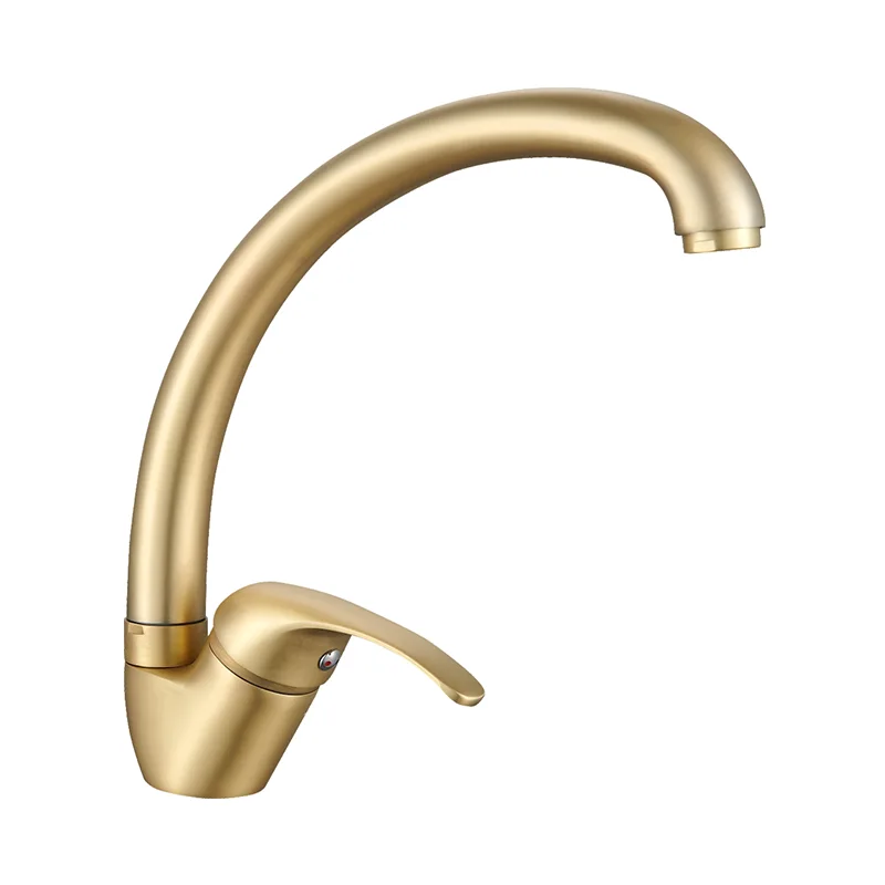 Golden Matte Messing kommerzieller Küchenarmatur